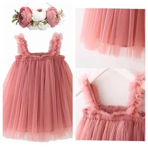 🚫SOLD🚫 Layered Tulle Dress w/ Flower Crown